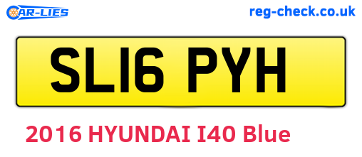 SL16PYH are the vehicle registration plates.