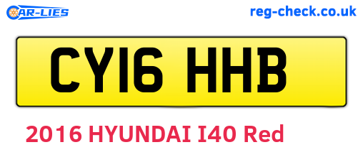 CY16HHB are the vehicle registration plates.