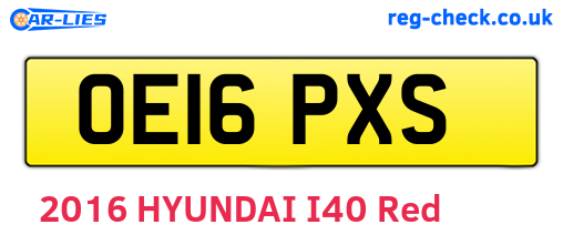 OE16PXS are the vehicle registration plates.