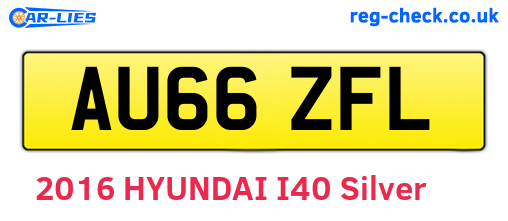 AU66ZFL are the vehicle registration plates.
