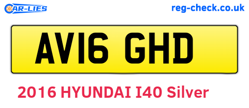 AV16GHD are the vehicle registration plates.