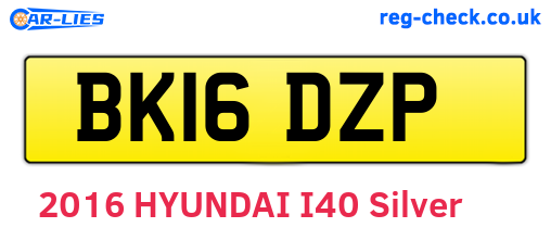 BK16DZP are the vehicle registration plates.