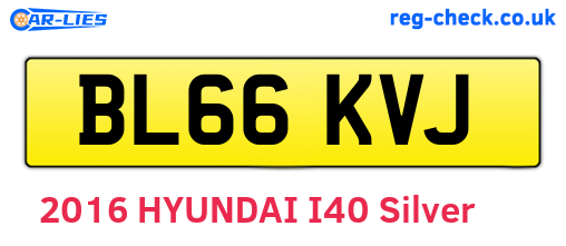 BL66KVJ are the vehicle registration plates.