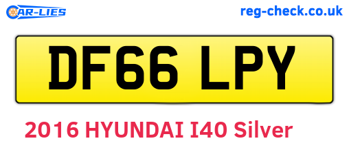 DF66LPY are the vehicle registration plates.