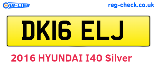 DK16ELJ are the vehicle registration plates.