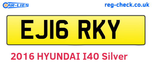 EJ16RKY are the vehicle registration plates.