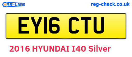 EY16CTU are the vehicle registration plates.