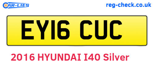 EY16CUC are the vehicle registration plates.