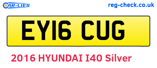 EY16CUG are the vehicle registration plates.