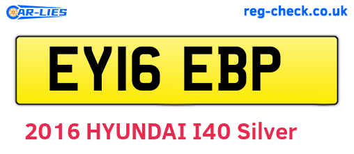 EY16EBP are the vehicle registration plates.