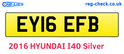 EY16EFB are the vehicle registration plates.