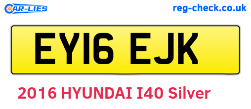 EY16EJK are the vehicle registration plates.