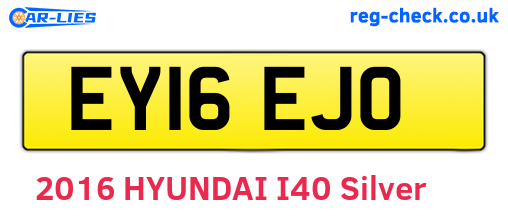 EY16EJO are the vehicle registration plates.