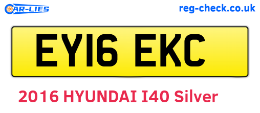 EY16EKC are the vehicle registration plates.
