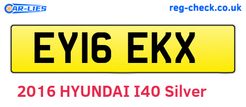 EY16EKX are the vehicle registration plates.