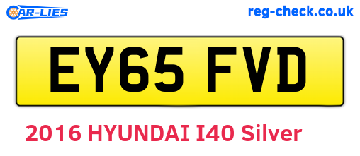 EY65FVD are the vehicle registration plates.