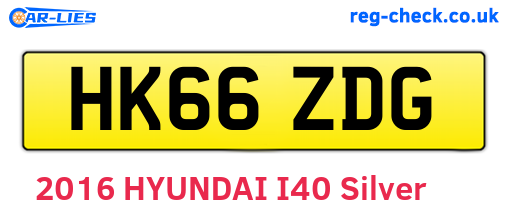 HK66ZDG are the vehicle registration plates.