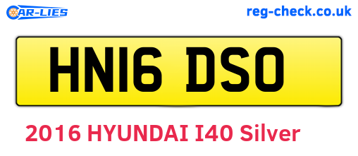 HN16DSO are the vehicle registration plates.