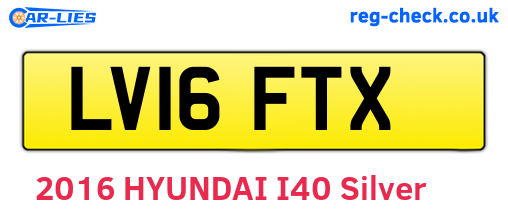 LV16FTX are the vehicle registration plates.