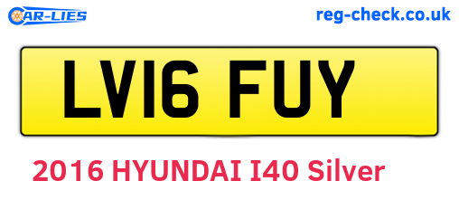 LV16FUY are the vehicle registration plates.