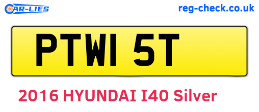 PTW15T are the vehicle registration plates.