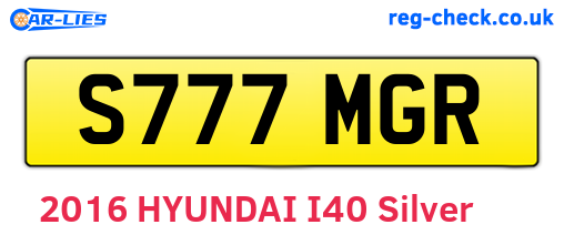 S777MGR are the vehicle registration plates.