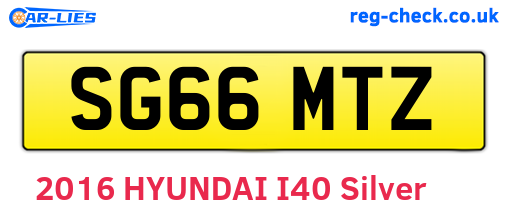SG66MTZ are the vehicle registration plates.