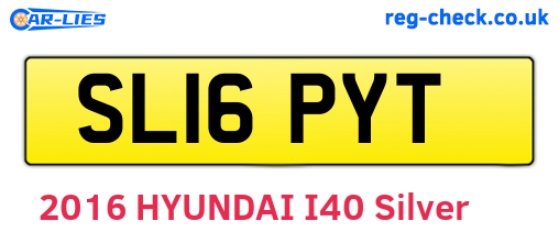 SL16PYT are the vehicle registration plates.