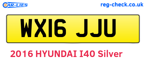 WX16JJU are the vehicle registration plates.