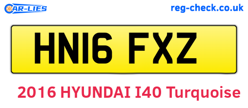 HN16FXZ are the vehicle registration plates.