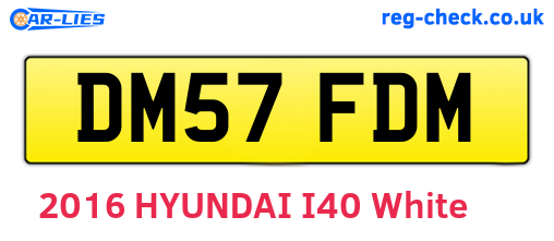 DM57FDM are the vehicle registration plates.