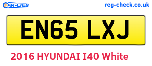 EN65LXJ are the vehicle registration plates.
