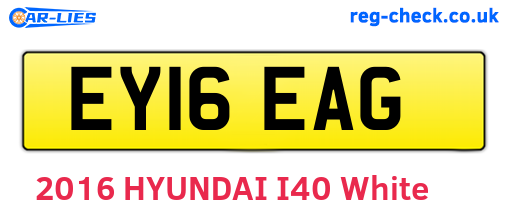 EY16EAG are the vehicle registration plates.