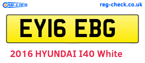 EY16EBG are the vehicle registration plates.