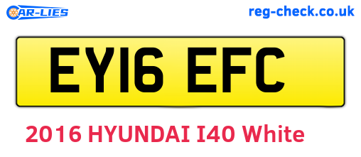 EY16EFC are the vehicle registration plates.