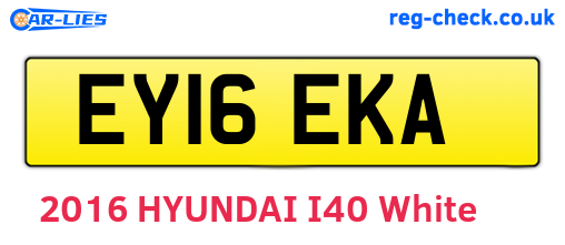 EY16EKA are the vehicle registration plates.