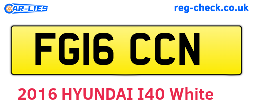 FG16CCN are the vehicle registration plates.