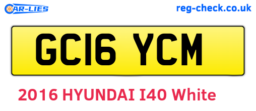 GC16YCM are the vehicle registration plates.