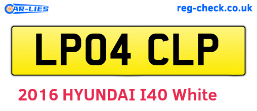 LP04CLP are the vehicle registration plates.