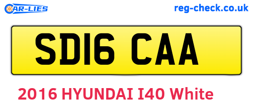 SD16CAA are the vehicle registration plates.
