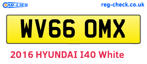 WV66OMX are the vehicle registration plates.