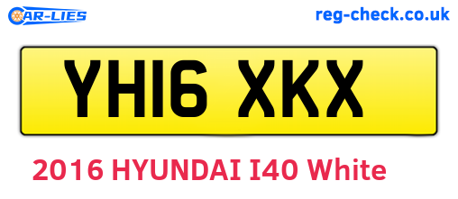 YH16XKX are the vehicle registration plates.