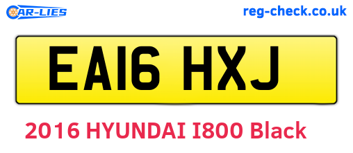 EA16HXJ are the vehicle registration plates.