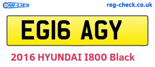 EG16AGY are the vehicle registration plates.