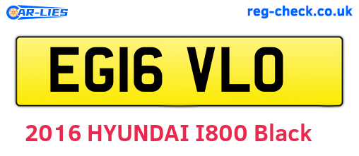 EG16VLO are the vehicle registration plates.