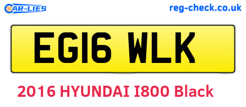 EG16WLK are the vehicle registration plates.