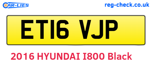 ET16VJP are the vehicle registration plates.