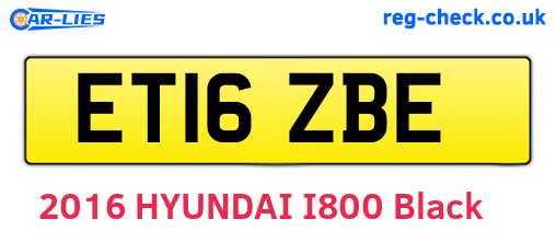 ET16ZBE are the vehicle registration plates.