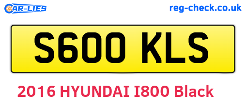S600KLS are the vehicle registration plates.