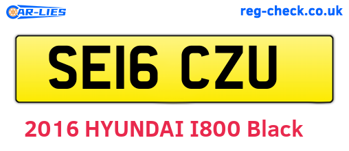 SE16CZU are the vehicle registration plates.